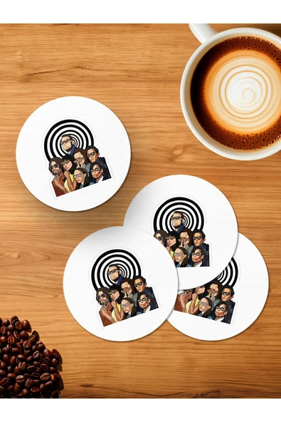 Panorama Ajans The Umbrella Academy 4'lü Ahşap Bardak Altlığı ürün görseli 1