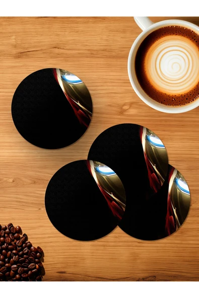 Panorama Ajans Iron Man 4'lü Ahşap Bardak Altlığı ürün görseli 1