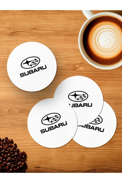 Panorama Ajans Subaru 4'lü Ahşap Bardak Altlığı ürün görseli 1