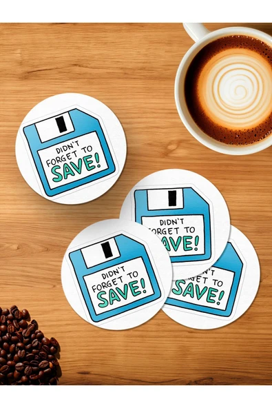 Panorama Ajans Dıdn't Forget To Save 4'lü Ahşap Bardak Altlığı