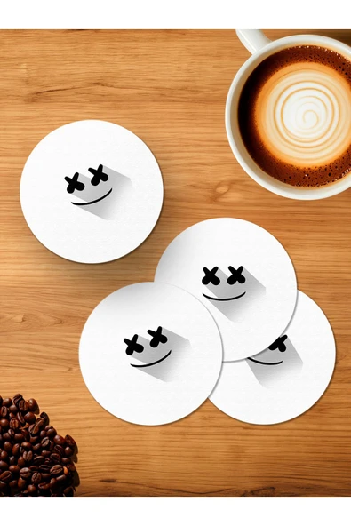 Panorama Ajans X X Gülücük 4'lü Ahşap Bardak Altlığı ürün görseli 1