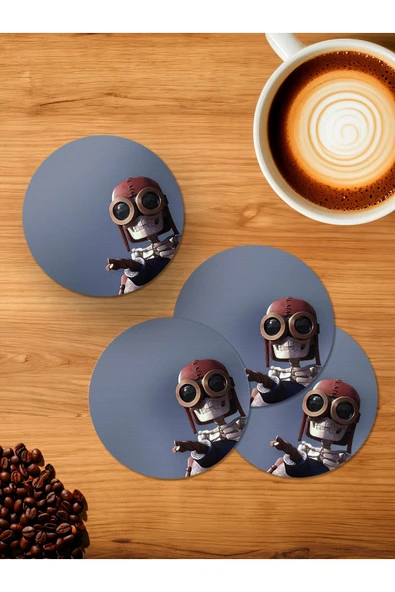 Panorama Ajans Bomberman Clash of Clans Duvar Kırıcı İskelet Tatlı 4'lü Ahşap Bardak Altlığı ürün görseli 1