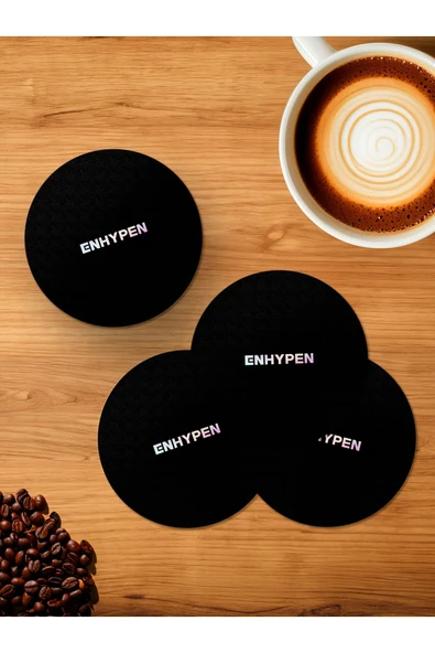 Panorama Ajans ENHYPEN Kore Müzik Grubu Korefanzin 4'lü Ahşap Bardak Altlığı ürün görseli 1