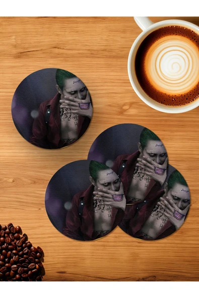 Panorama Ajans Joker 4'lü Ahşap Bardak Altlığı ürün görseli 1