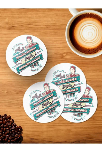 Panorama Ajans Yeşil Vadi 4'lü Ahşap Bardak Altlığı ürün görseli 1