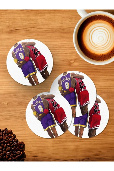 Panorama Ajans Roby Bryant 4'lü Ahşap Bardak Altlığı ürün görseli 1