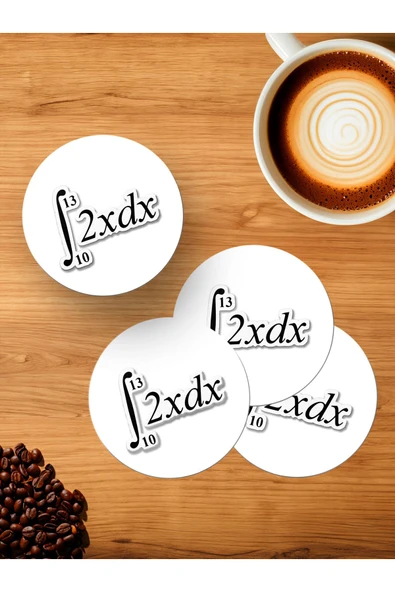 Panorama Ajans Ayt Tyt Öğrencilere İntegral Formül 4'lü Ahşap Bardak Altlığı ürün görseli 1