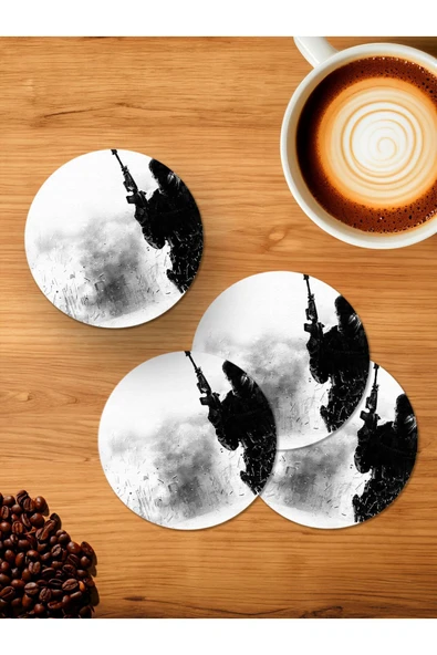 Panorama Ajans Call Of Duty 4'lü Ahşap Bardak Altlığı ürün görseli 1