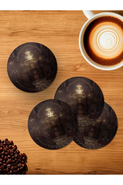 Panorama Ajans Resident Evil Village Oyun Game 4'lü Ahşap Bardak Altlığı ürün görseli 1