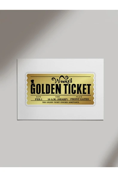Panorama Ajans Golden Ticket Ahşap Poster Tablo ürün görseli 1
