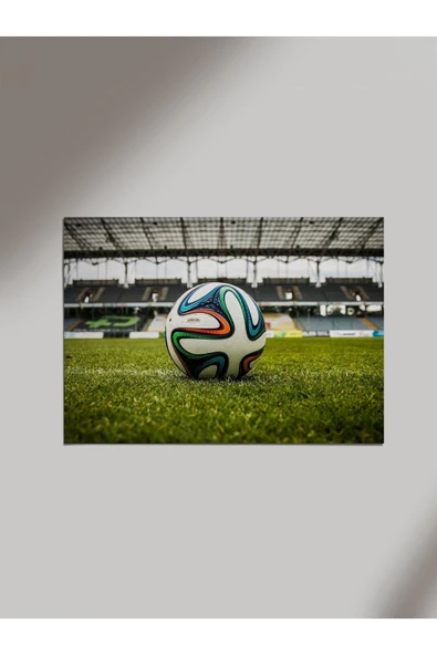 Panorama Ajans Futbol Topu Fotograf Ahşap Poster Tablo ürün görseli 1