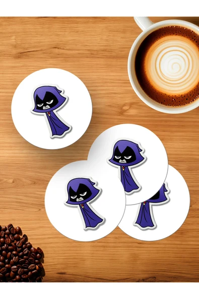 Panorama Ajans Cartoon Netwerk Severlere Teen Titans Go 4'lü Ahşap Bardak Altlığı ürün görseli 1