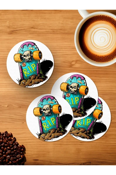 Panorama Ajans KayKay 4'lü Ahşap Bardak Altlığı ürün görseli 1