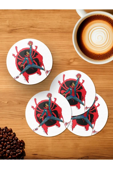 Panorama Ajans Örümcek Adam 4'lü Ahşap Bardak Altlığı ürün görseli 1