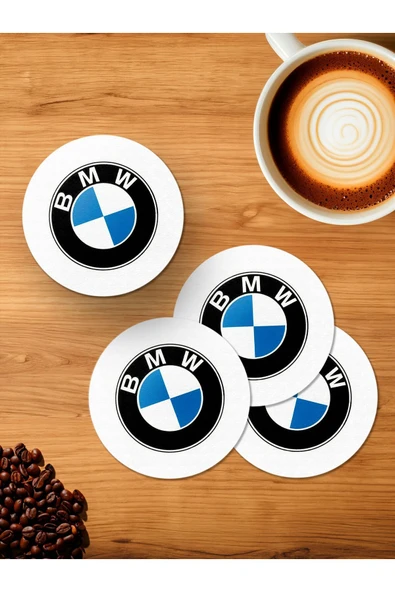 Panorama Ajans Bmw 4'lü Ahşap Bardak Altlığı
