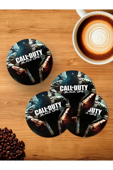 Panorama Ajans Call Of Duty Black Ops Tasarım 4'lü Ahşap Bardak Altlığı ürün görseli 1