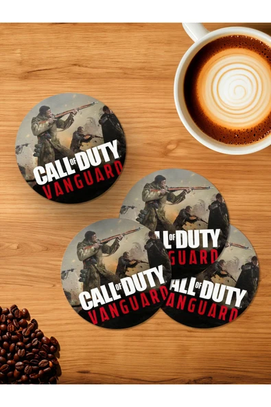 Panorama Ajans Call of Duty Vanguard Son Oyun 4'lü Ahşap Bardak Altlığı ürün görseli 1