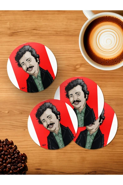 Panorama Ajans Metin Akpınar 4'lü Ahşap Bardak Altlığı ürün görseli 1