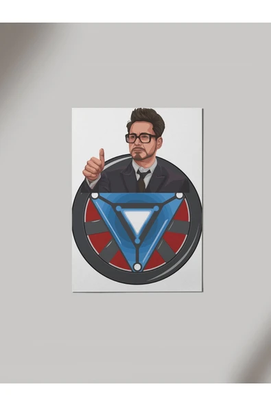 Panorama Ajans Robert Downey Jr. Iron Man Marvel Tasarım Ahşap Poster Tablo ürün görseli 1