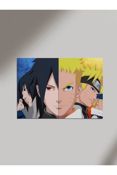 Panorama Ajans Naruto Ve Sasuke Efsane Anime Ahşap Poster Tablo