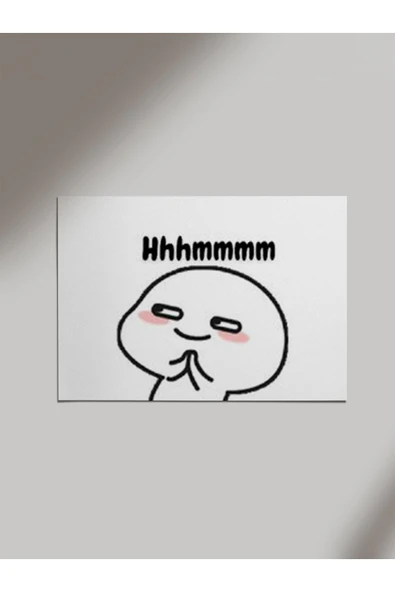 Panorama Ajans Minimal Çizim Hhmmm Ahşap Poster Tablo ürün görseli 1