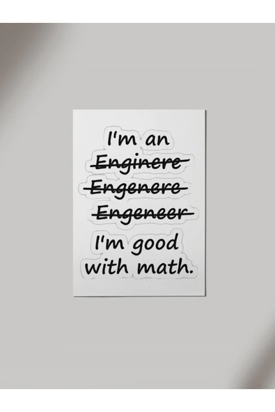 Panorama Ajans Mühendis Değilim Matematikçiyim Gotik Sticker Ahşap Poster Tablo ürün görseli 1