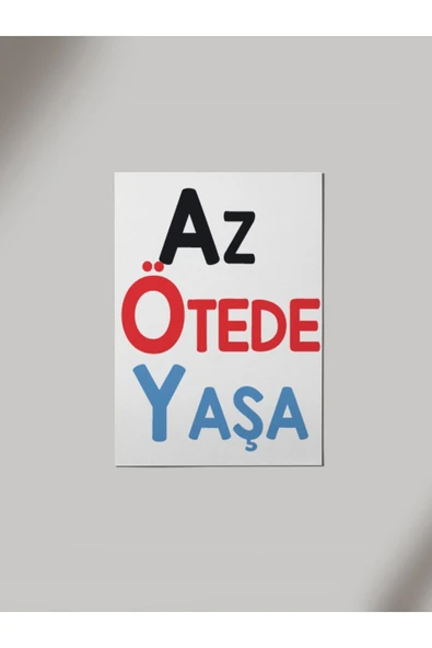 Panorama Ajans Komik Az Ötede Yaşa Sözlü Ahşap Poster Tablo ürün görseli 1