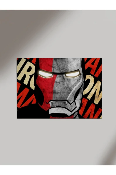Panorama Ajans Iron Man Çizgi Roman Afiş Kapağı Marvel Ahşap Poster Tablo