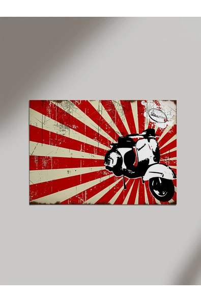 Panorama Ajans Retro Motor Ahşap Poster Tablo ürün görseli 1