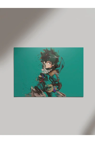 Panorama Ajans My Hero Akademi Izuku Midoriya Anime Ahşap Poster Tablo ürün görseli 1