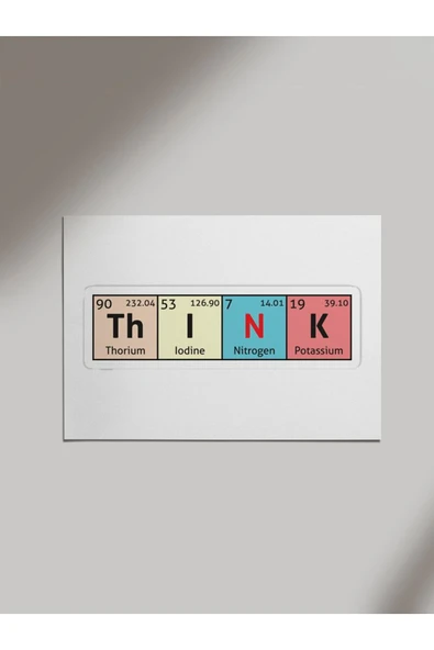 Panorama Ajans Periyodik Tablo Düşün Kimyacı Sticker Ahşap Poster Tablo ürün görseli 1