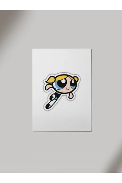 Panorama Ajans Pewerpuff Girls Severlere Blossom Sticker Ahşap Poster Tablo ürün görseli 1