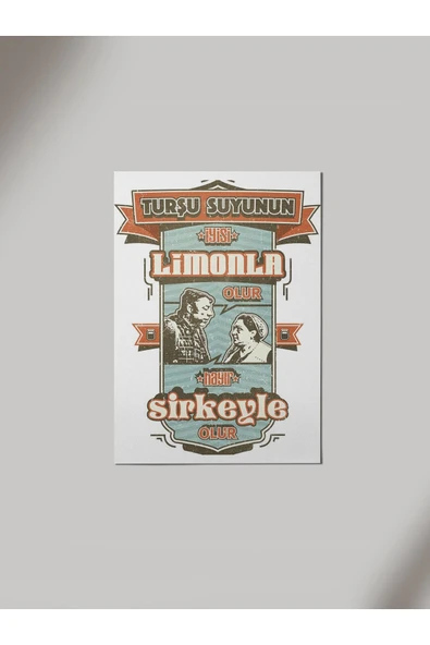 Panorama Ajans Minür Özkul Adile Naşit Ahşap Poster Tablo ürün görseli 1