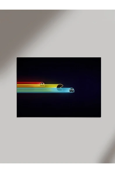 Panorama Ajans Pac-man Pacman Atari Nostalji Oyun Ahşap Poster Tablo ürün görseli 1