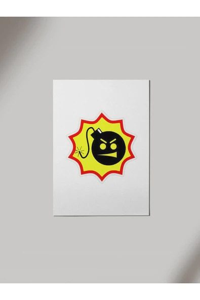 Panorama Ajans Bomb Sticker Sinirli Tatlı Bomba Tasarım Ahşap Poster Tablo ürün görseli 1