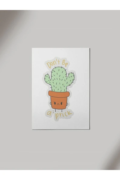 Panorama Ajans Cute Tatlı Kaktüs Sticker Tasarım Ahşap Poster Tablo ürün görseli 1