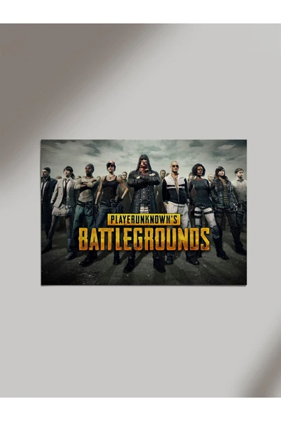 Panorama Ajans Pubg Battlegrounds Kapak Afiş Oyun Survival Ahşap Poster Tablo ürün görseli 1