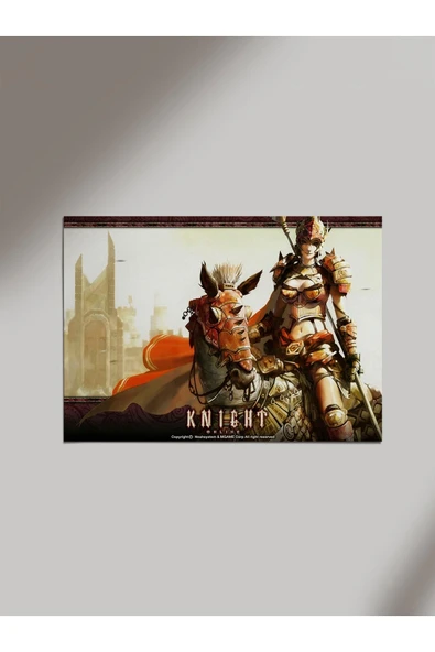 Panorama Ajans Knight Online Pvp Ntt Games Mmorpg Warrior Oyuncu Ahşap Poster Tablo ürün görseli 1