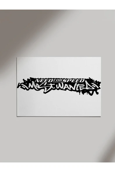 Panorama Ajans Nfs Severlere Sokak Yazısı Most Wanted Ahşap Poster Tablo ürün görseli 1