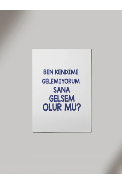 Panorama Ajans Skomik Sözlü Sana Gelsem Olur Mu Ahşap Poster Tablo ürün görseli 1