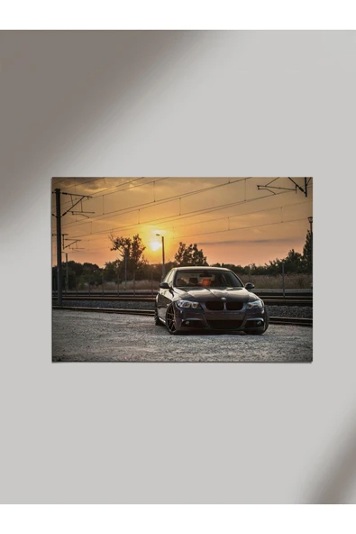 Panorama Ajans Bmw M5 Siyah Ahşap Poster Tablo ürün görseli 1