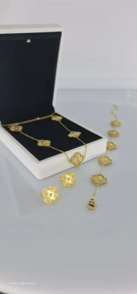 Günlük Gold Çelik Takı Seti ürün görseli