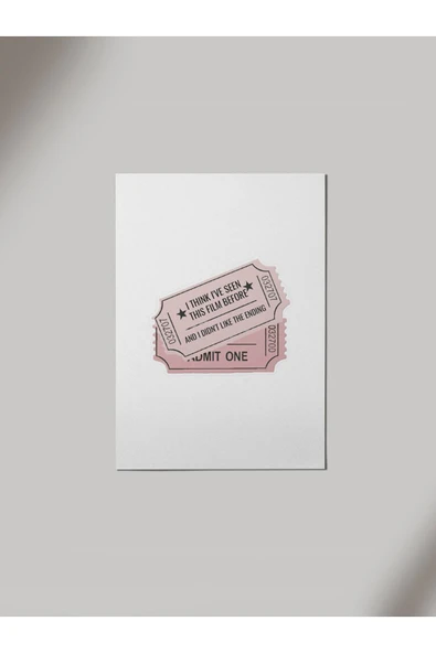 Panorama Ajans Filmseverlere Arkadaşa Sevgiliye Hediye Ticket Ahşap Poster Tablo ürün görseli 1