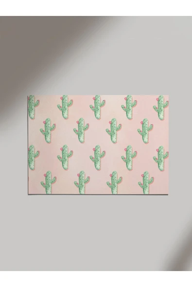 Panorama Ajans Şirin Kaktüs Tasarımı Ahşap Poster Tablo ürün görseli 1