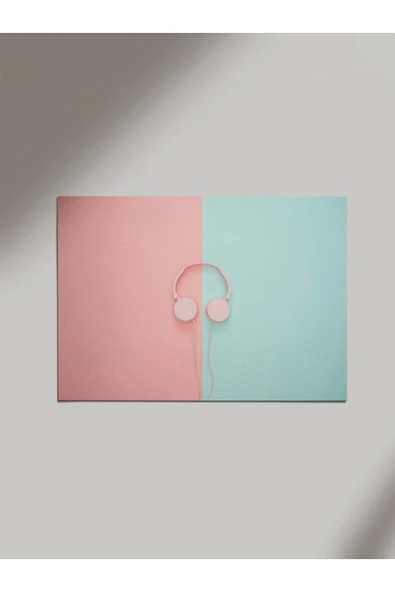 Panorama Ajans Minimal Kulaklık Fotograf Ahşap Poster Tablo ürün görseli 1