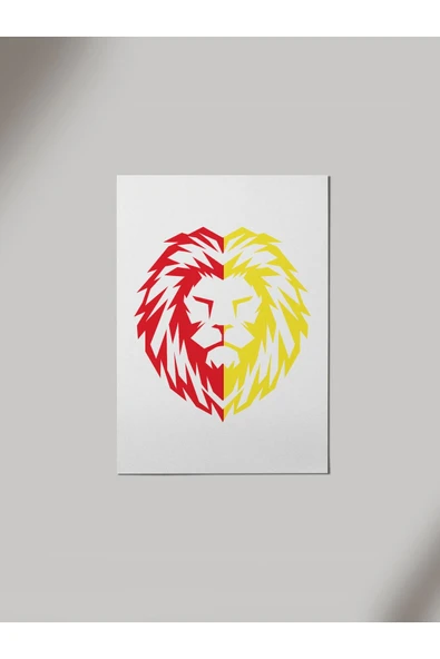 Panorama Ajans Taraftarlara Sevgiliye Aslan Cimbom Tasarım Ahşap Poster Tablo ürün görseli 1