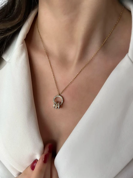 Periliçe Gold Çelik Takı Seti 359 - Resim 3