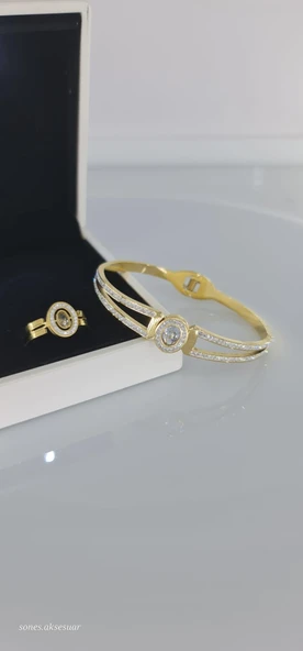 Baget Kelepçe Yüzük Çelik Takı Seti ürün görseli