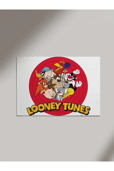 Panorama Ajans Looney Tunes Nostalji Çizgi Film Kuşağı Ahşap Poster Tablo ürün görseli 1