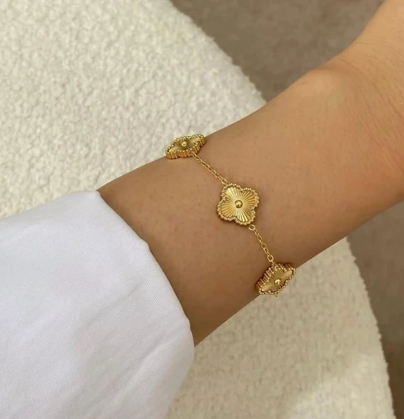 Günlük Gold Çelik Takı Seti - Resim 4